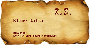 Klimo Dalma névjegykártya
